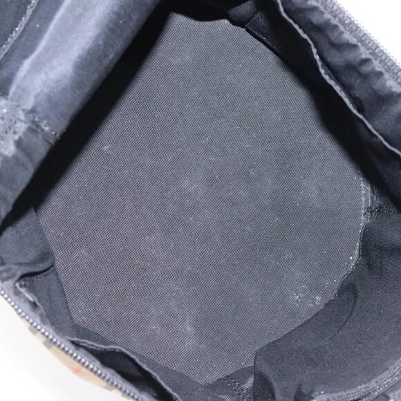 Burberrys Nova Check Hand Bag Canvas Beige Gold Auth 118660 - Picture 14 of 16